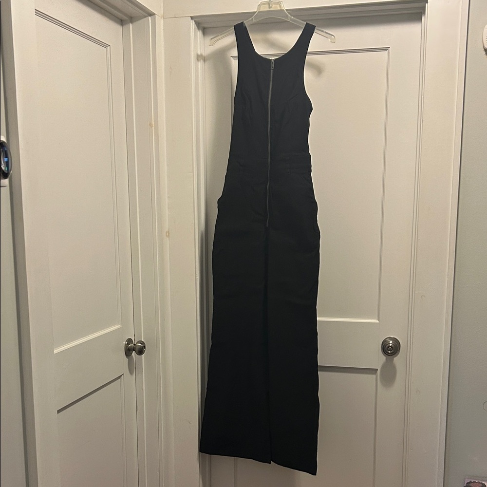 Maeve by Anthropologie The Naomi Black Sleeveless Zip-Front Jumpsuit - 10, NWOT